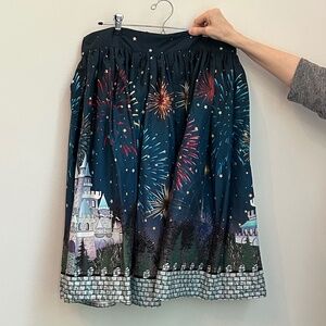 NWT Disney Castle Light Up Fireworks Skirt